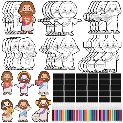 Gemscream 30 Pcs Christian Crafts for Kids Religious Sunday School