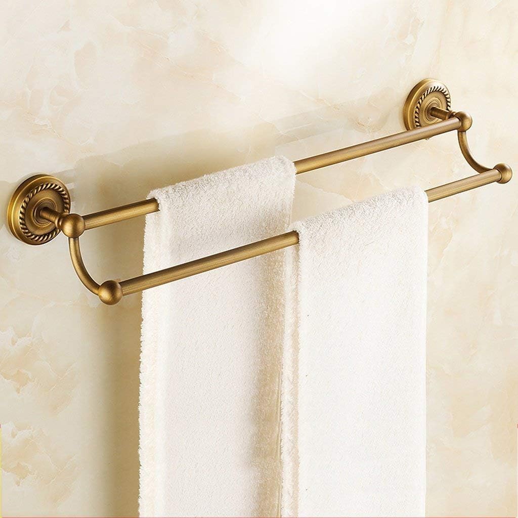 Self-Standing Towel Rack Bronze Carved Vintage Towel Ring Used in Bathroom Kitchen officestrong and Sturdy