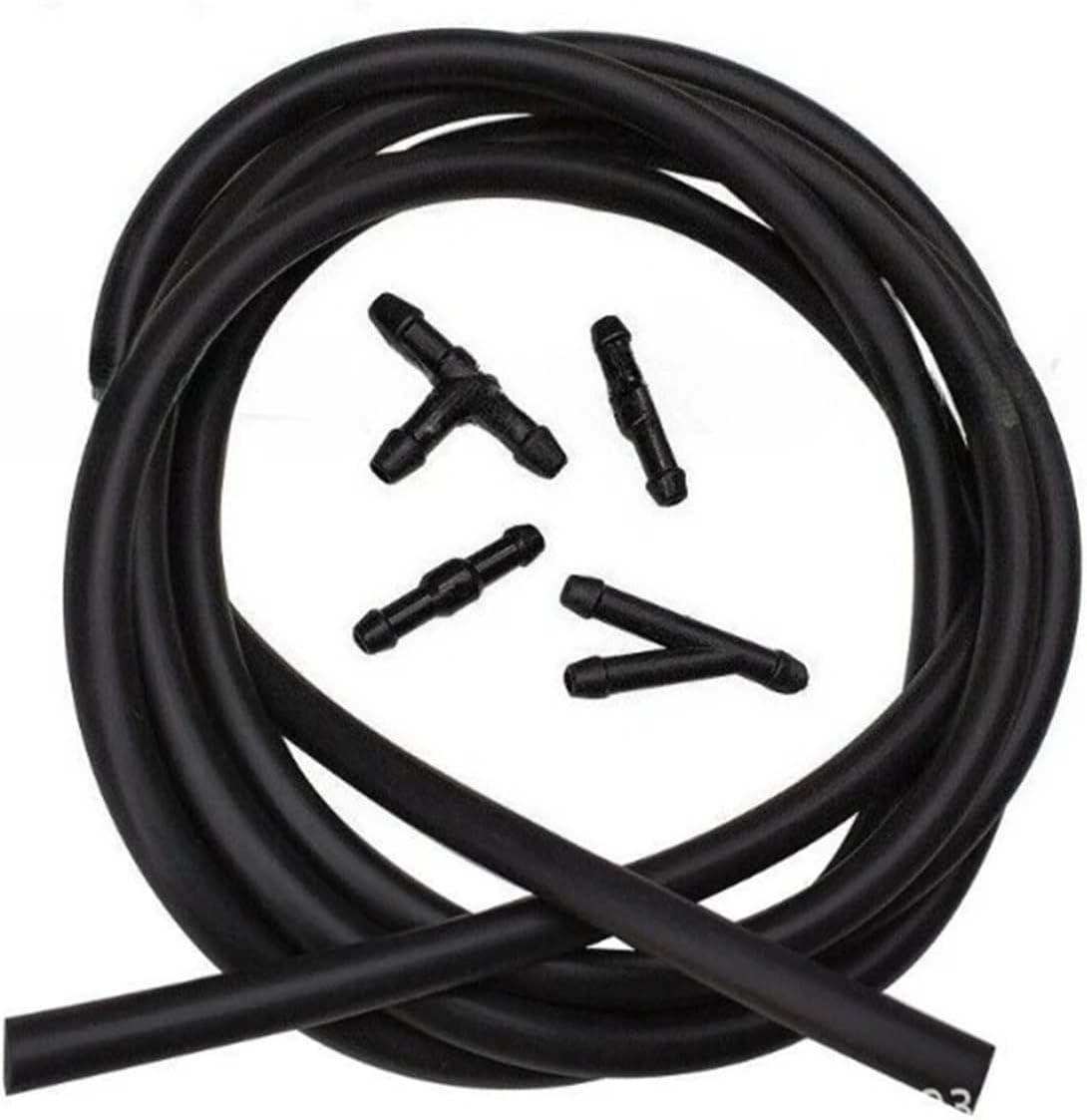 Windshield Washer Hose Connector Set 3 Sets Car Washer Nozzle Connector Pipe Kit, 5 pcs/Set with White & Black Color Options