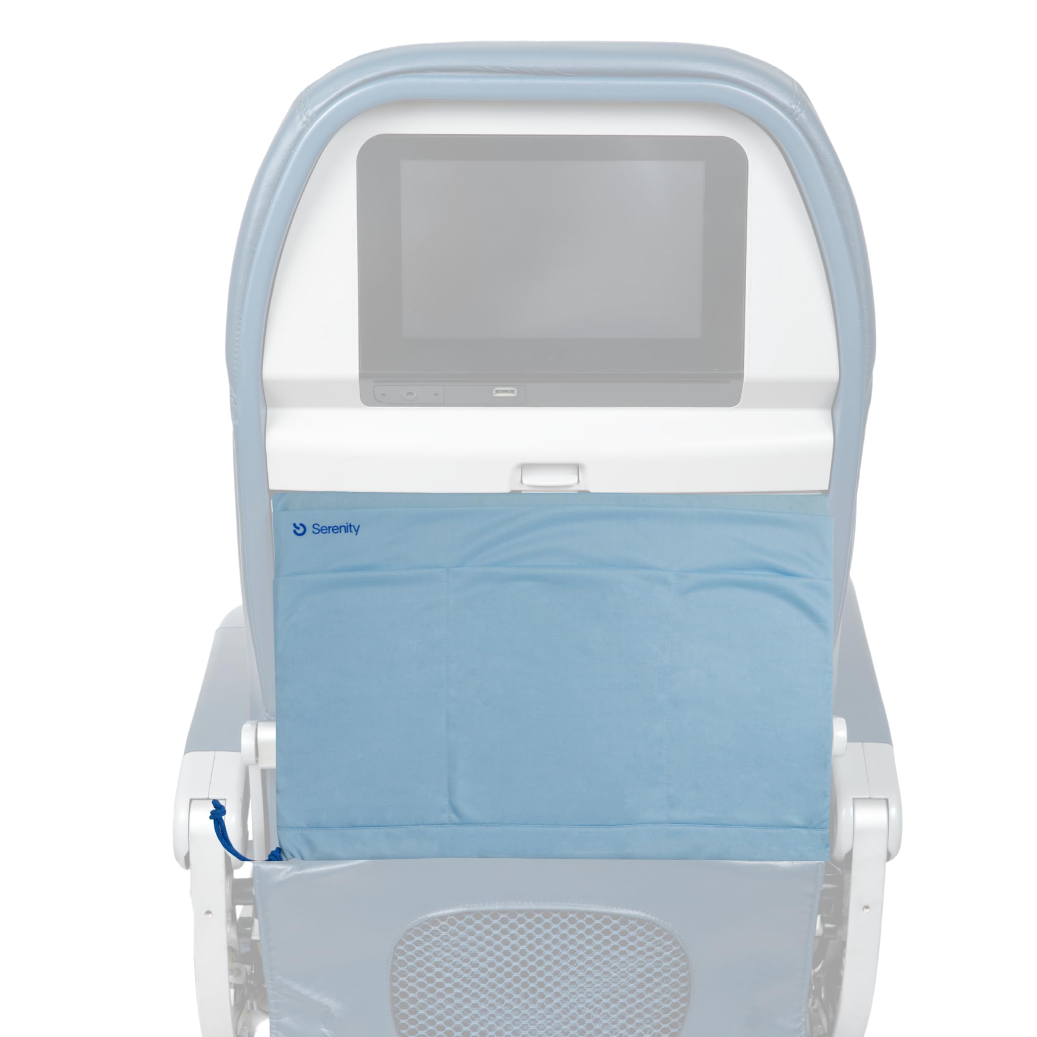 Serenity Organizers Airplane Tray Organizer/Tote with 4 Storage Pockets, Back Seat Airplane Tray Cover, Converts into a Drawstring Tote, Washable, Durable & Lightweight (2.8 oz) Airplane Travel Essentials