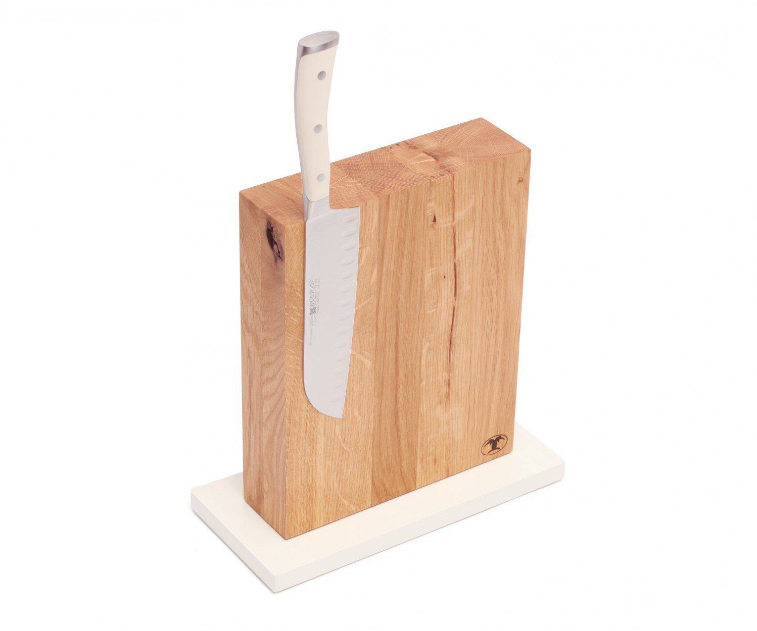 Blockwerk Magnetblock für 8 Messer, Eiche, weiß