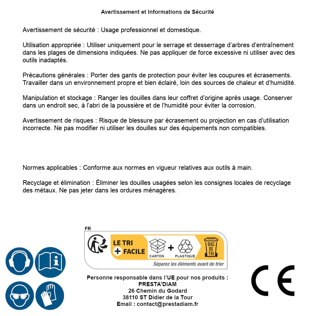 Juego de casquillos especiales para ejes de entrada 27-36 mm - 8 piezas - Precisión y robustez, cromo-vanadio - D-Work