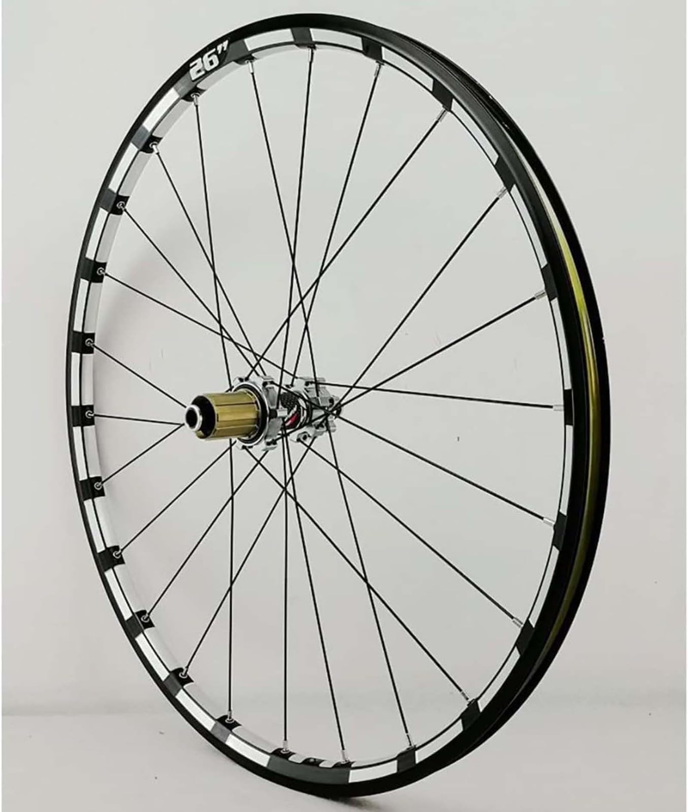 Fahrradlaufräder MTB Laufradsatz 26/27,5" 29" 24H Nabe für 7, 8, 9, 10, 11, 12-Fach Kassette, mit Scheibenbremse und Steckachse, Straight-Pull-Felge (Silver-29in)