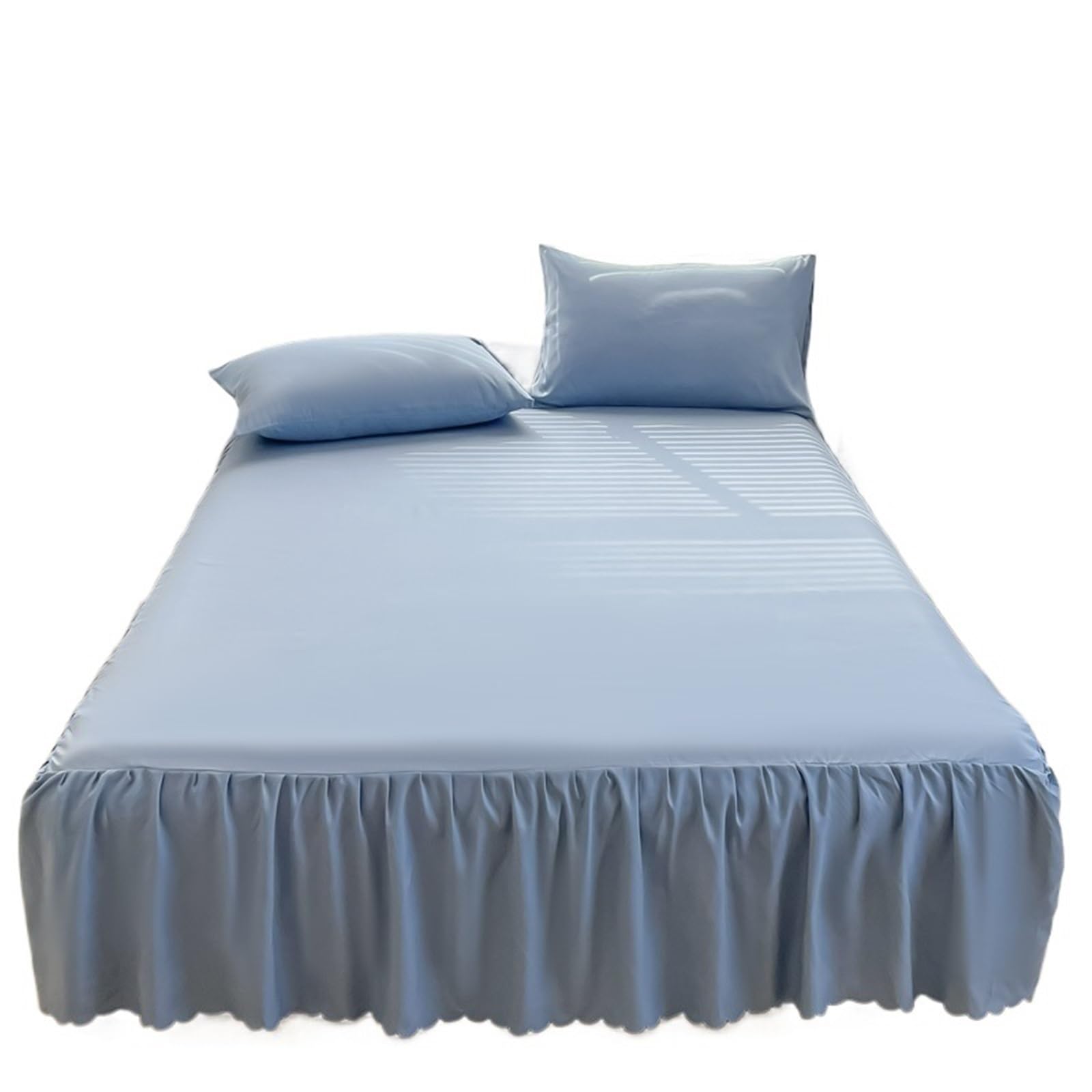 EJvkrbtx Ruffle Wrap Bedspread Bed Skirt Set With Pillowcase 3pcs Multiple Sizes(10,200x220cmx30cm 3pcs)