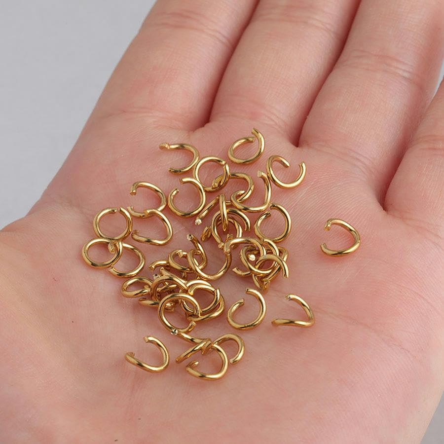 Offene Biegering-Komponenten aus Edelstahl, DIY-Schmuckherstellung, Öffnungsringe, 3,5–10 mm, 100 Stück/Menge, Roségold, 100 Stück, 1,2 x 10 mm