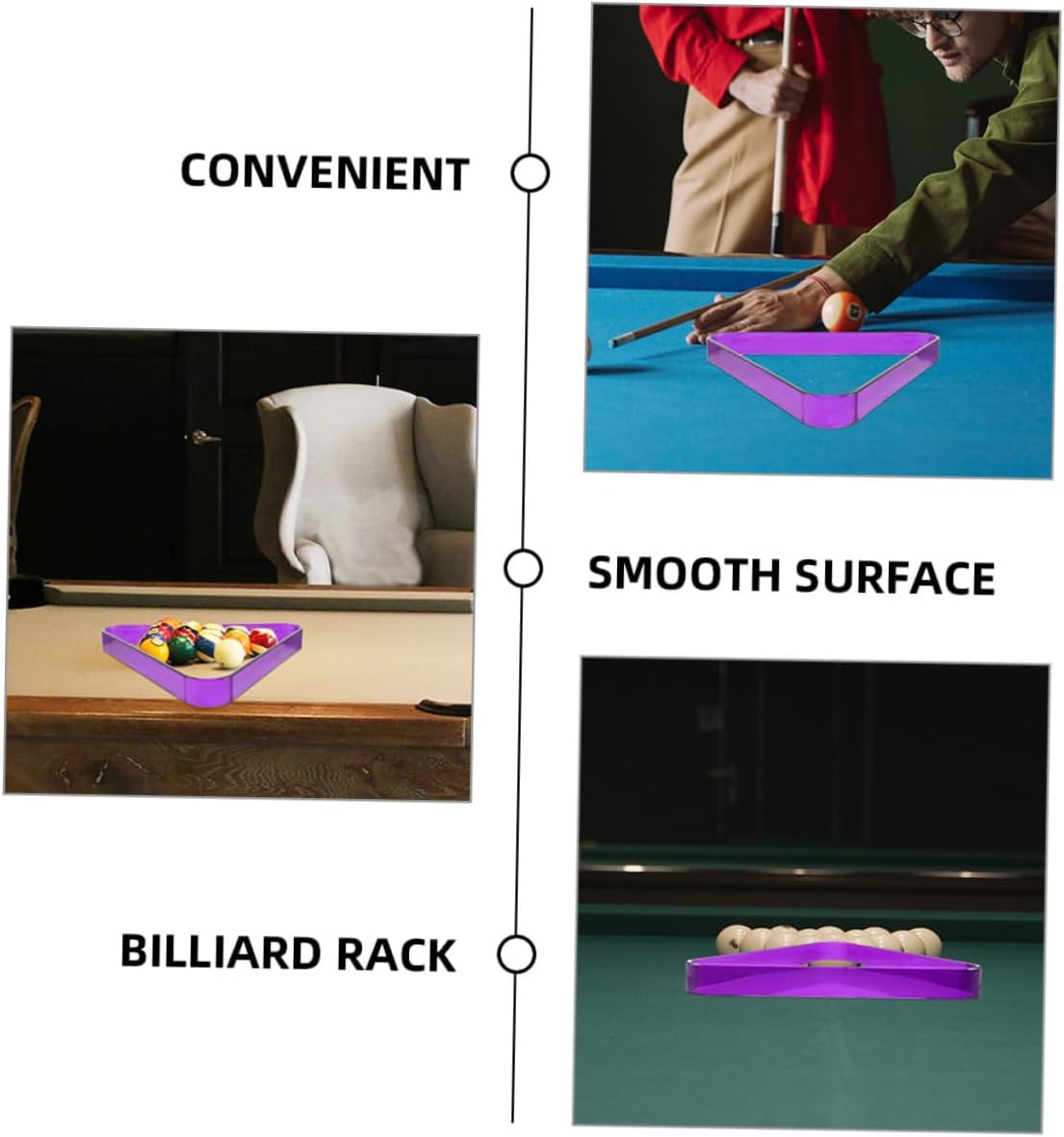 2pcs Billiards Accessories Mini Billiard Rack Triangle Pool Table Balls Rack Sturdy Material
