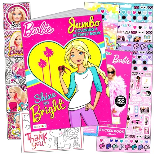 Image of Bendon Barbie Sticker Activity Set Includes Stickers, Barbie Coloring Book, Reward Sticker Set, and More