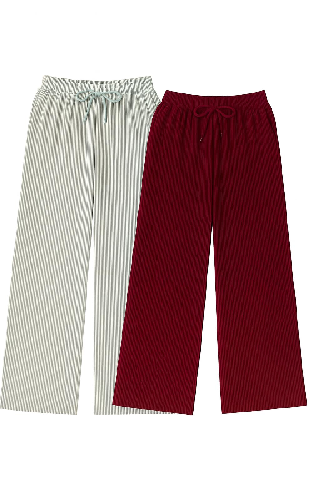 SIDDHIVINAYAK Women Pack of 2 Pyjama Pants for Lounge Wear Lower Pajama Bottoms for Women Sleepwear Nightwear Pyjamas with Elastic Waist Drawstring Straight Fit Relaxed Home Wear Daily Wear-picture-10