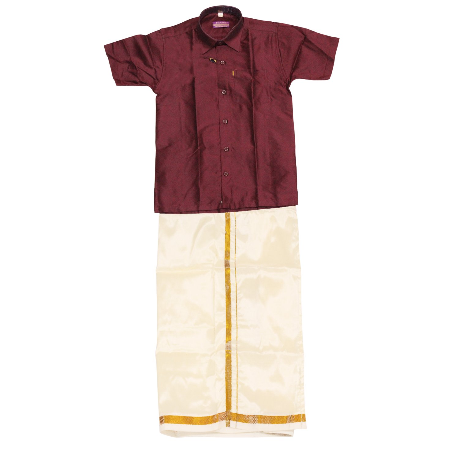 THANGAMAGAN Thala - Thalapathy Boy's Shirt/Dhoty Regular Fit