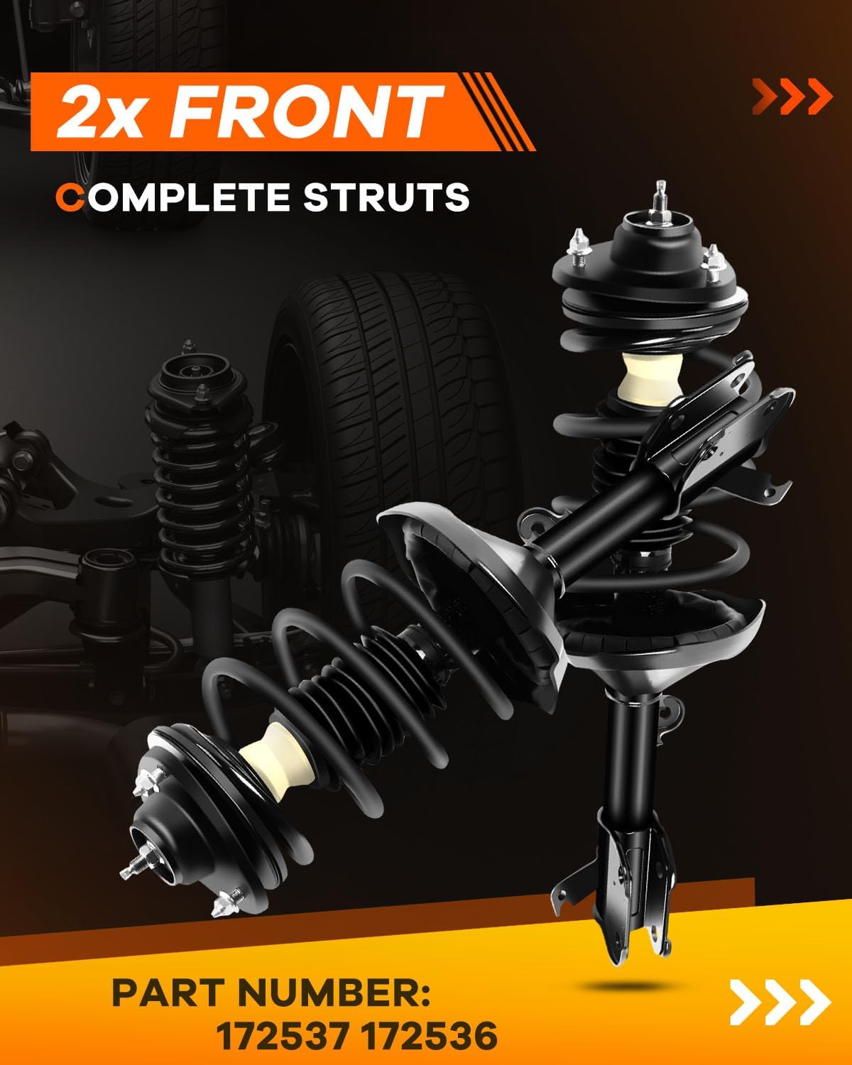 Strut Assembly,OCPTY Complete Struts Shocks Fits 2005 2006 2007 for Honda Odyssey 172537 172536 Replace Strut