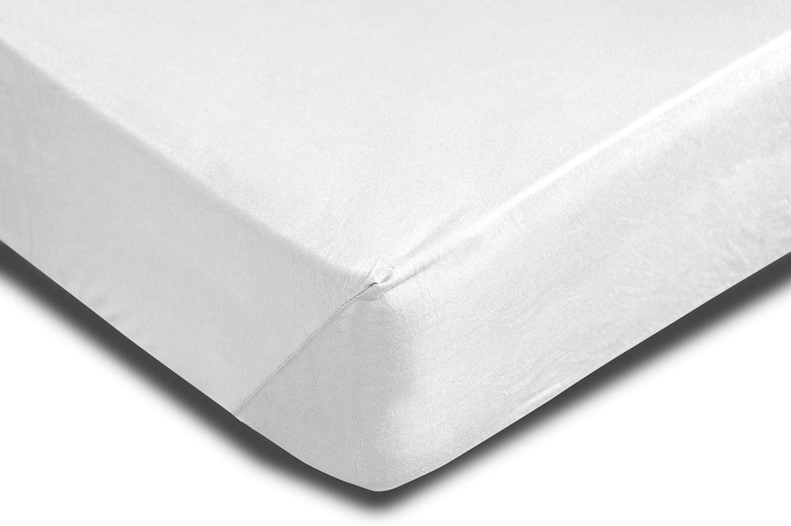 one-home 2er Set Jersey Spannbettlaken Spannbetttuch weich Heavy Baumwolle Rundumgummizug, Farbe:Weiß, Größe:180x200 cm - 200x220 cm Boxer