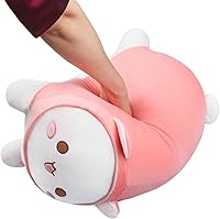 Vista 5 de Auspicious beginning Peluche de gato de anime, lindo gatito kawaii de peluche, almohada suave de peluche, regalos para niños y niñas