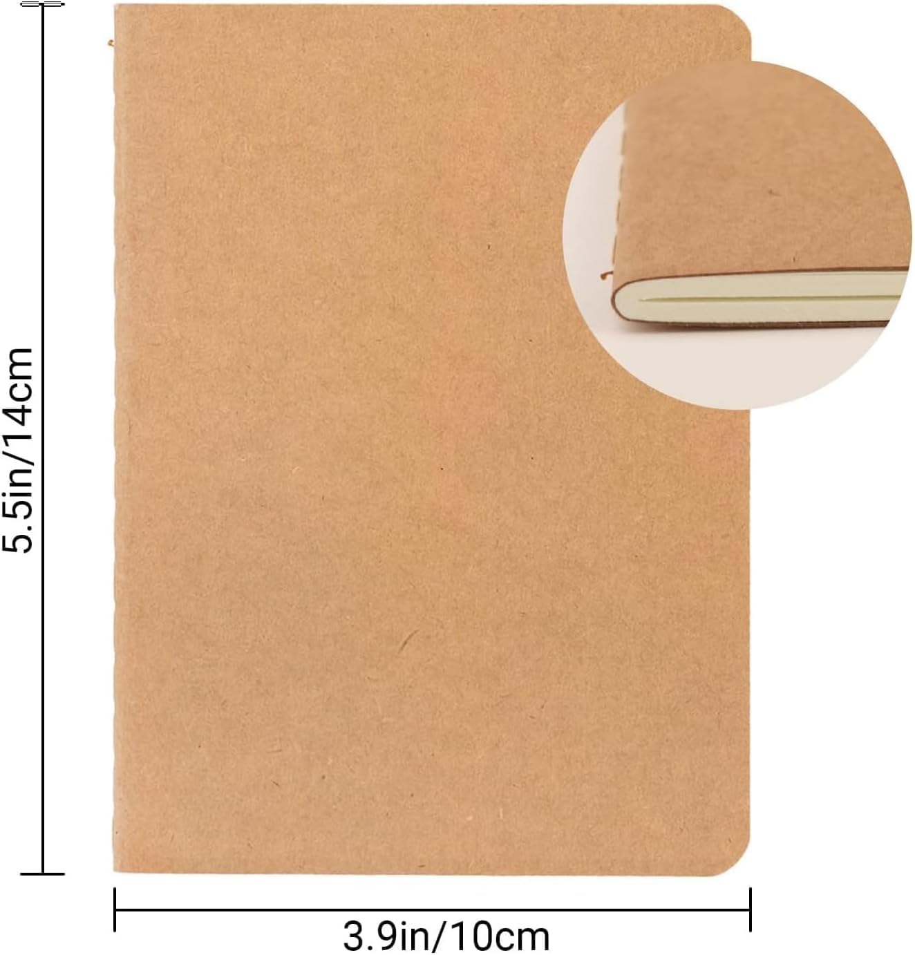 Notizheft A6 Dotted - 48 Stück Notebooks Set Gepunktet 5mm - 60 Seiten Notizbuch A6 10x14cm Braun Softcover Field Notes - 100g Papier Heft Block Punkte Kraft Notizblock