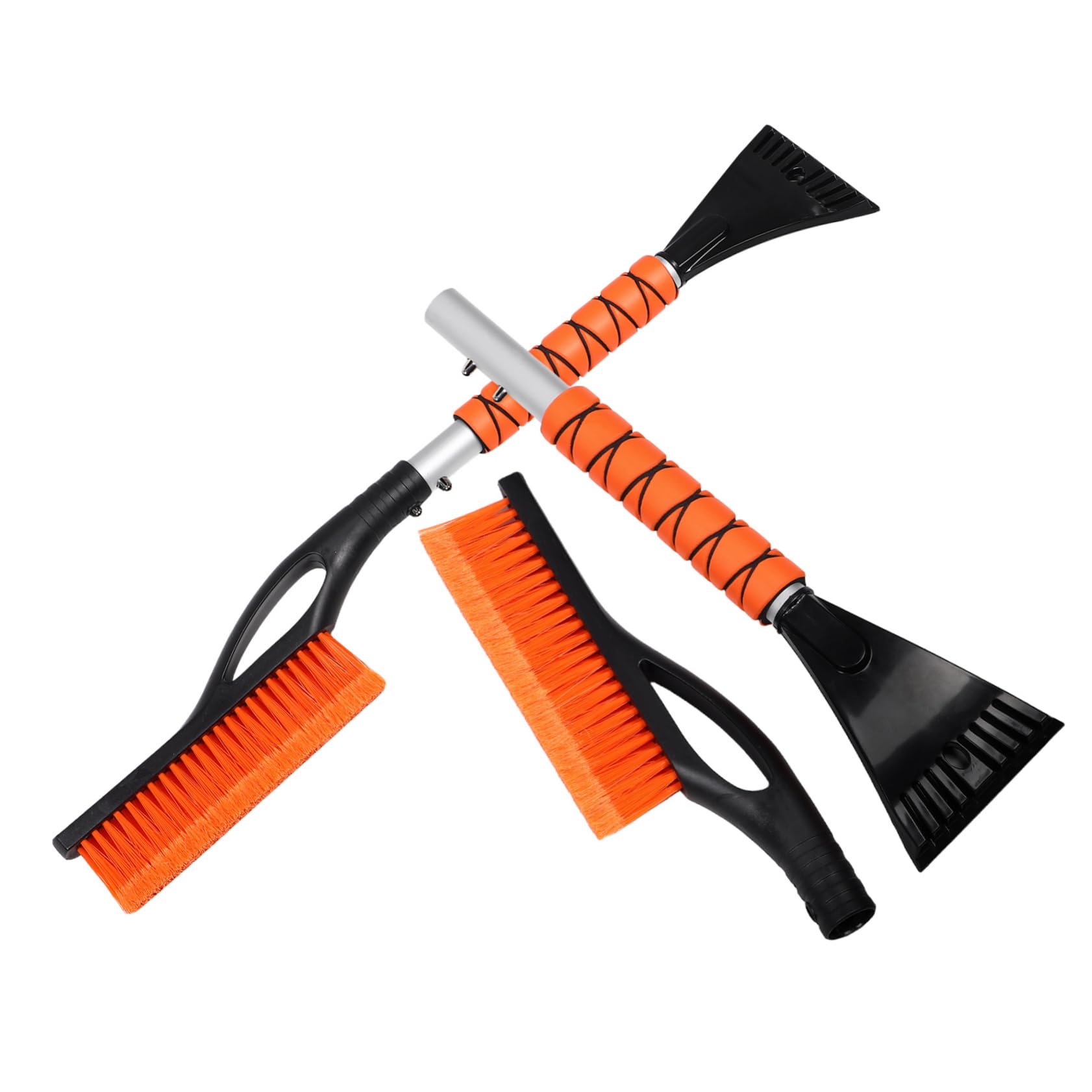 Cabilock Lot de 2 Grattoirs à Glace pour Pare-Brise, Design Extensible, Portable, Déneigement pour Voiture, Fenêtres et Hiver Rigoureux, Abs-PP