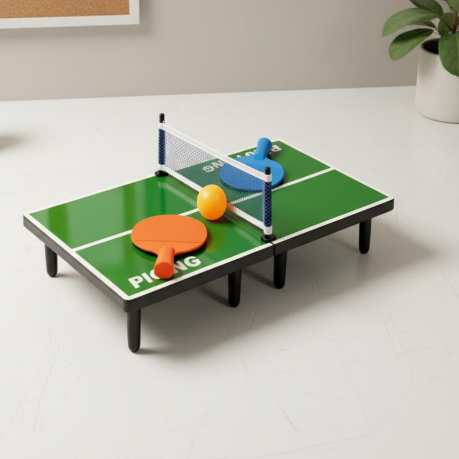 Mini Tavolo da Tennis Tavolo Pong Pieghevole Salvaspazio Table Tennis Pong Pieghevole Robusto Articolo Ricreativo per Bambini, Tempo Libero