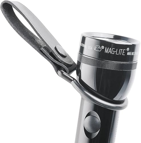 Miniatura 2 de Soporte de correa de piel Maglite liso negro para linterna D-Cell