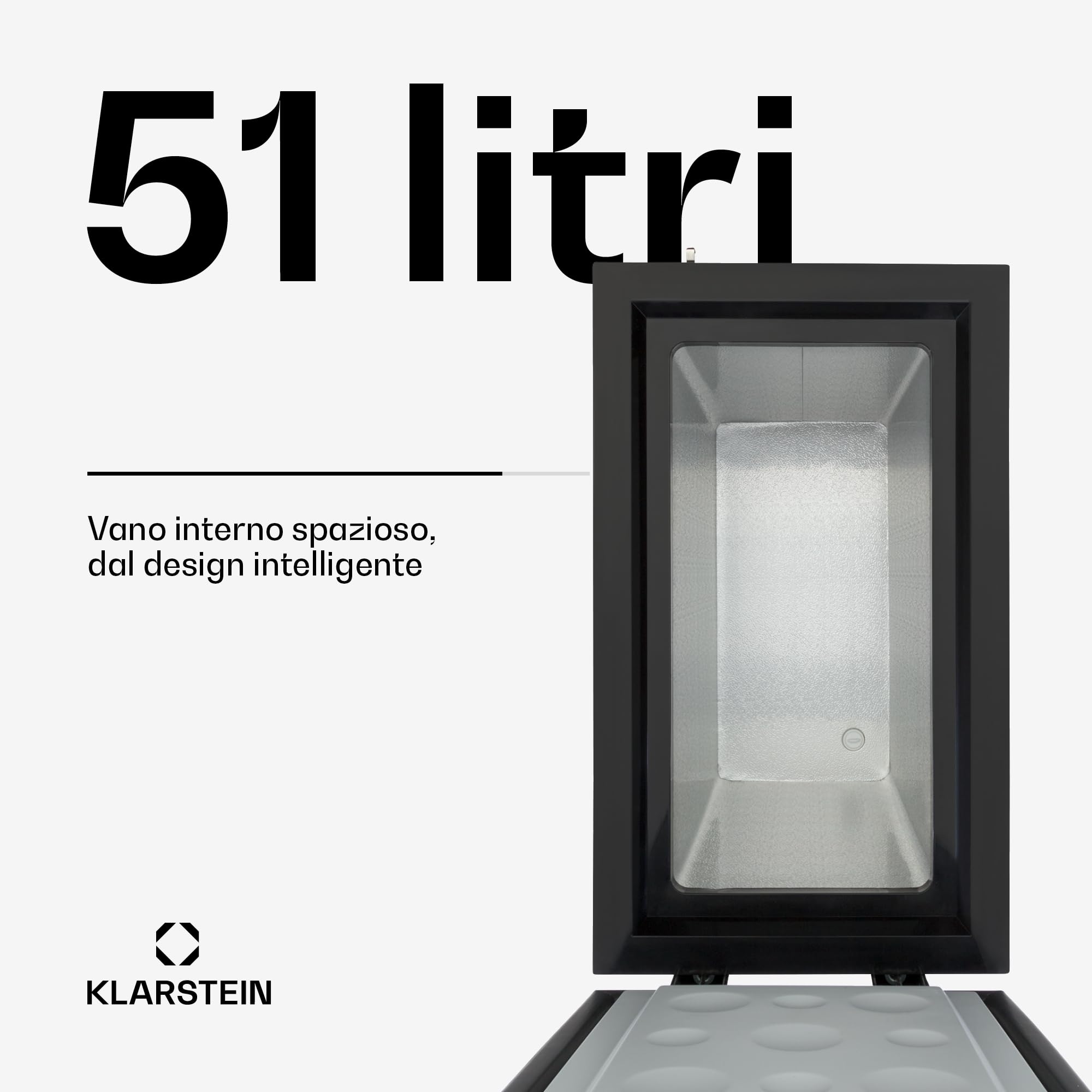 Klarstein Mini Congelatore a Pozzetto Piccolo, Alta Efficienza Energetica, Mini Congelatore Piccolo a Pozzetto Compatto con Cestello Rimovibile, Mini Freezer Congelatore per Casa e Ufficio, 51L