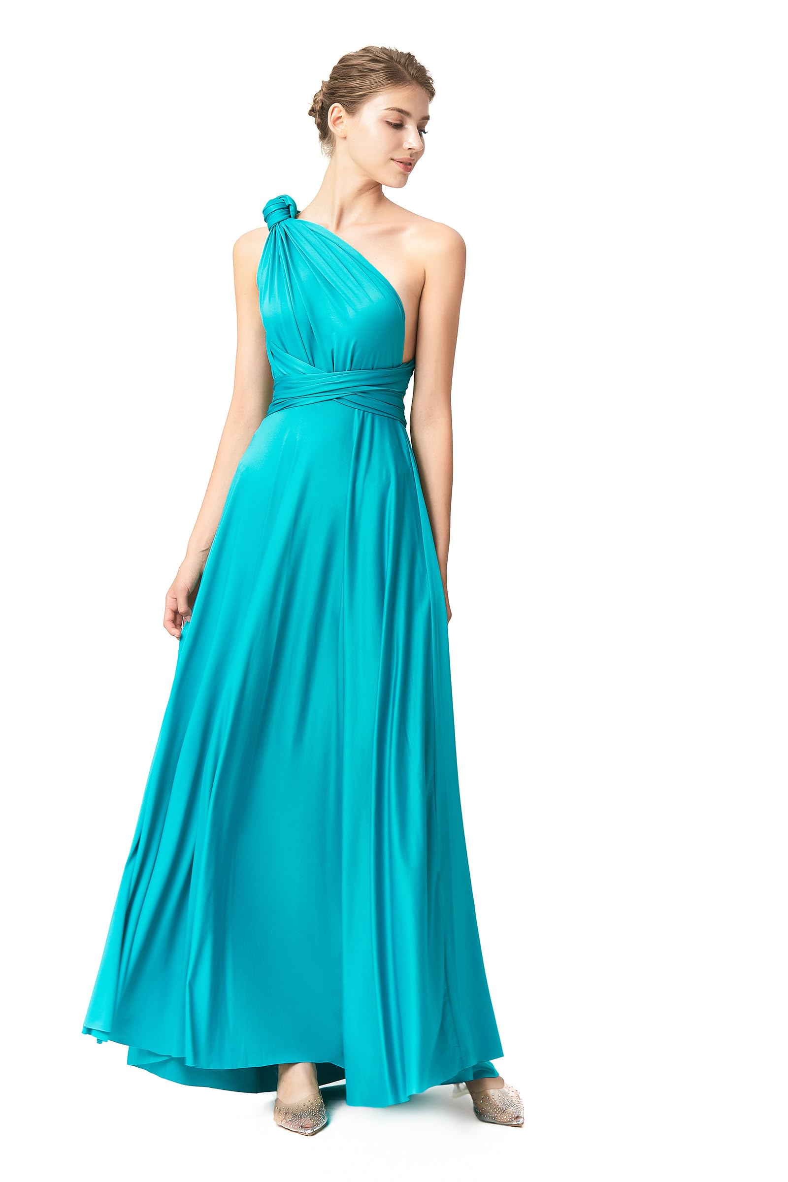 72styles Vestido formal para invitados de boda, vestido cruzado infinito, largo, sexy, elegante, para vestido de noche, fiesta, eventos especiales