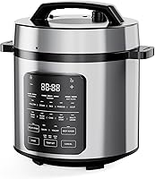 DUMOS 12-in-1 6QT Electric Pressure Cooker Stainless Steel Multi-Cooker: Pressure, Rice, Slow Cook, Yogurt, Steam & More