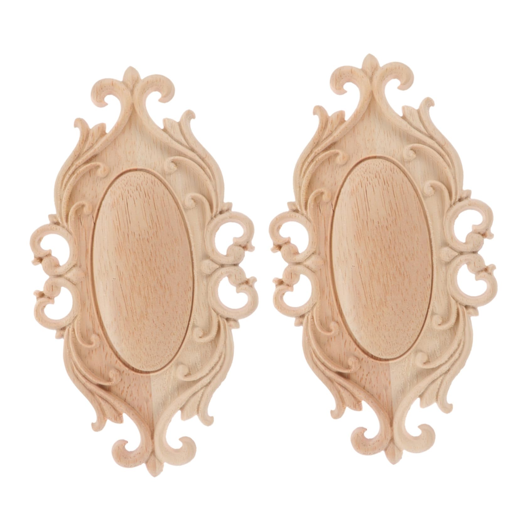 Decoración de madera natural tallada en relieve para puertas y ventanas