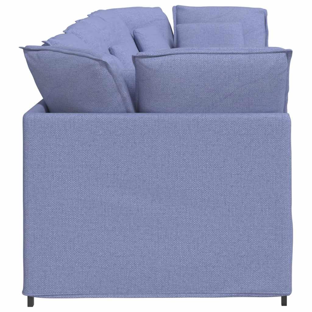 Divano modulare con cuscino, colore blu jeans, divano angolare flessibile con imbottitura in tessuto, panca durevole, per soggiorno, camera degli ospiti, angolo relax