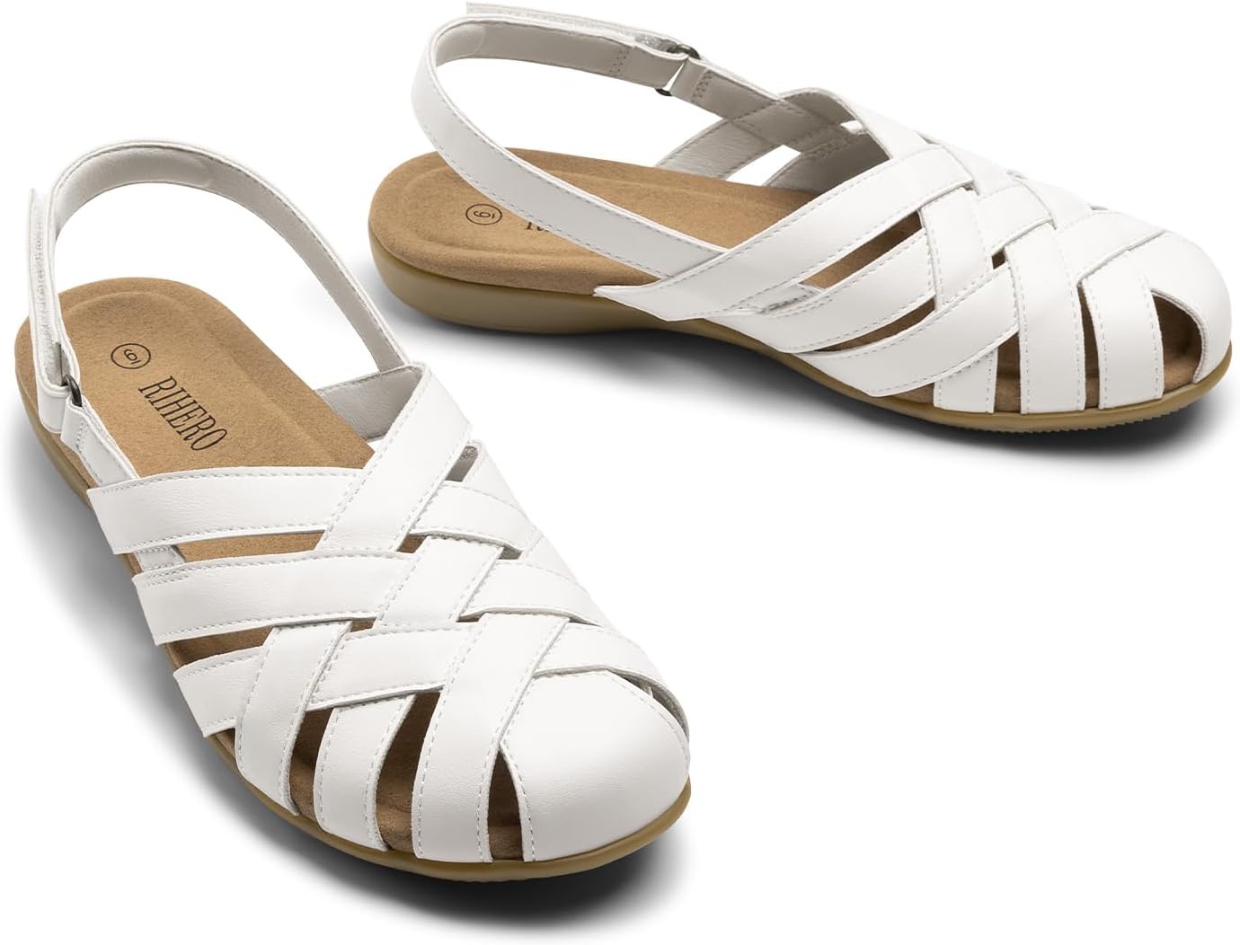 Rihero Closed Toe Sandals Women Comfortable Arch Support Fisherman Walking Sandals with Adjustable Strap - Image 6