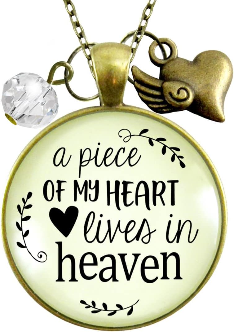 Gutsy Goodness Memorial Necklaces Thoughtful Handmade Message Jewelry Remembrance Gift Sympathy Card Affectionately Boxed