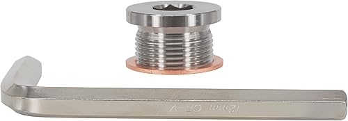 Tapón de drenaje de aceite de cabeza redonda hexagonal de acero inoxidable 304 estándar M24 x 1.5 con arandela de cobre, ajuste universal para