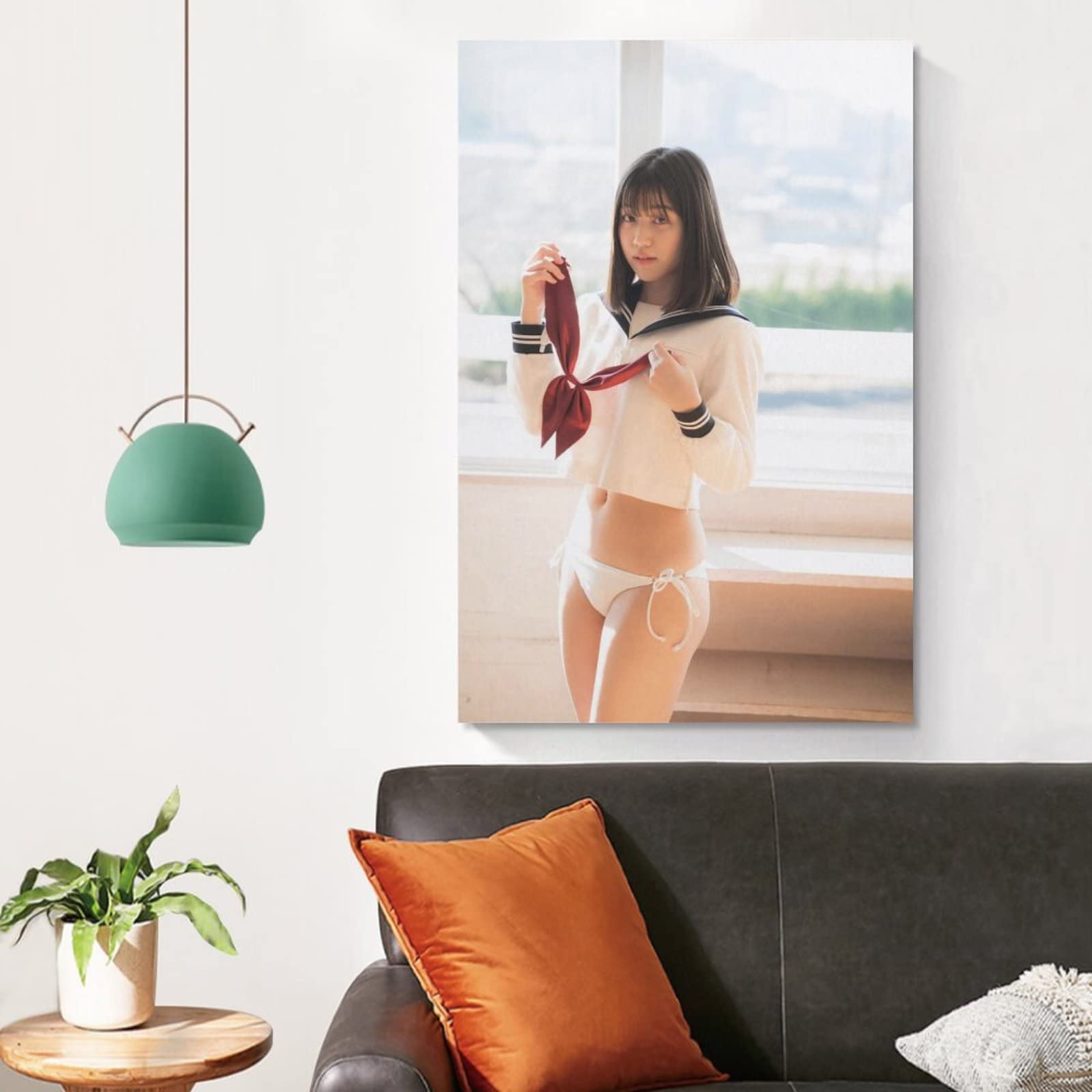 油絵　[月下の水着]   アート　インテリア　美術品 Amazon.co.jp: 月足天音下着 水着 アート写真ポスター ポスター