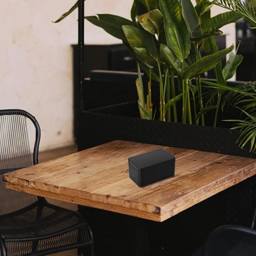 Amosfun Tea Storage Box Metal Tin with Lid Rectangular Portable Airtight Storage Container for Tea Leaf Sweets Small Items Organiser 5.1X3.1X2.4 Inches - Image 3