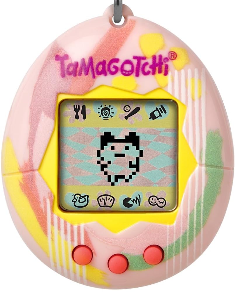Bandai Tamagotchi Original Art Shell | Tamagotchi Original Cyber Pet 90s Adults and Kids Toy with Chain | Retro Virtual Pets are Great Boys and Girls Toys or Gifts for Ages 8+