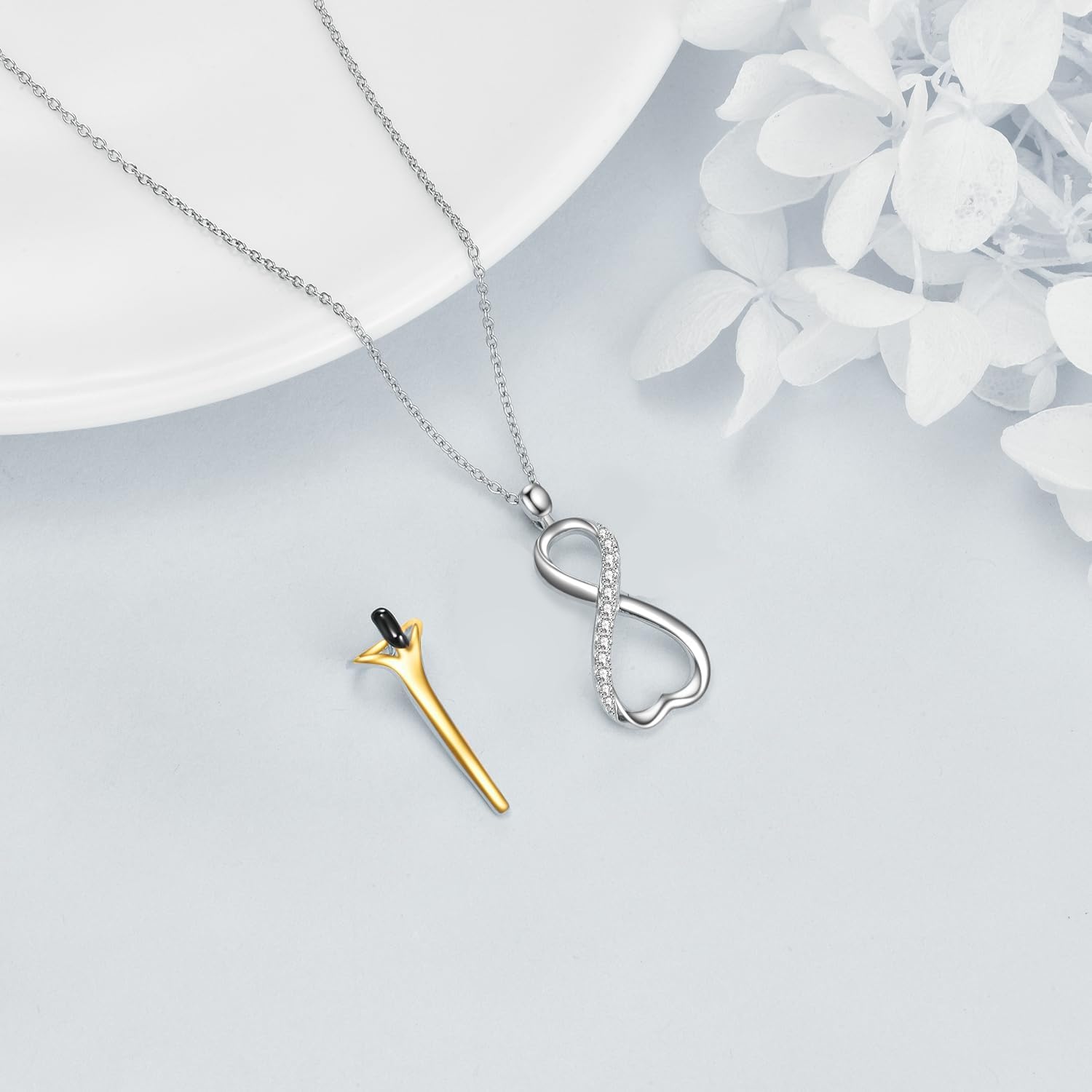 YFN Valentines Day Gifts Sterling Silver Hug Necklace for Women Men - Image 3