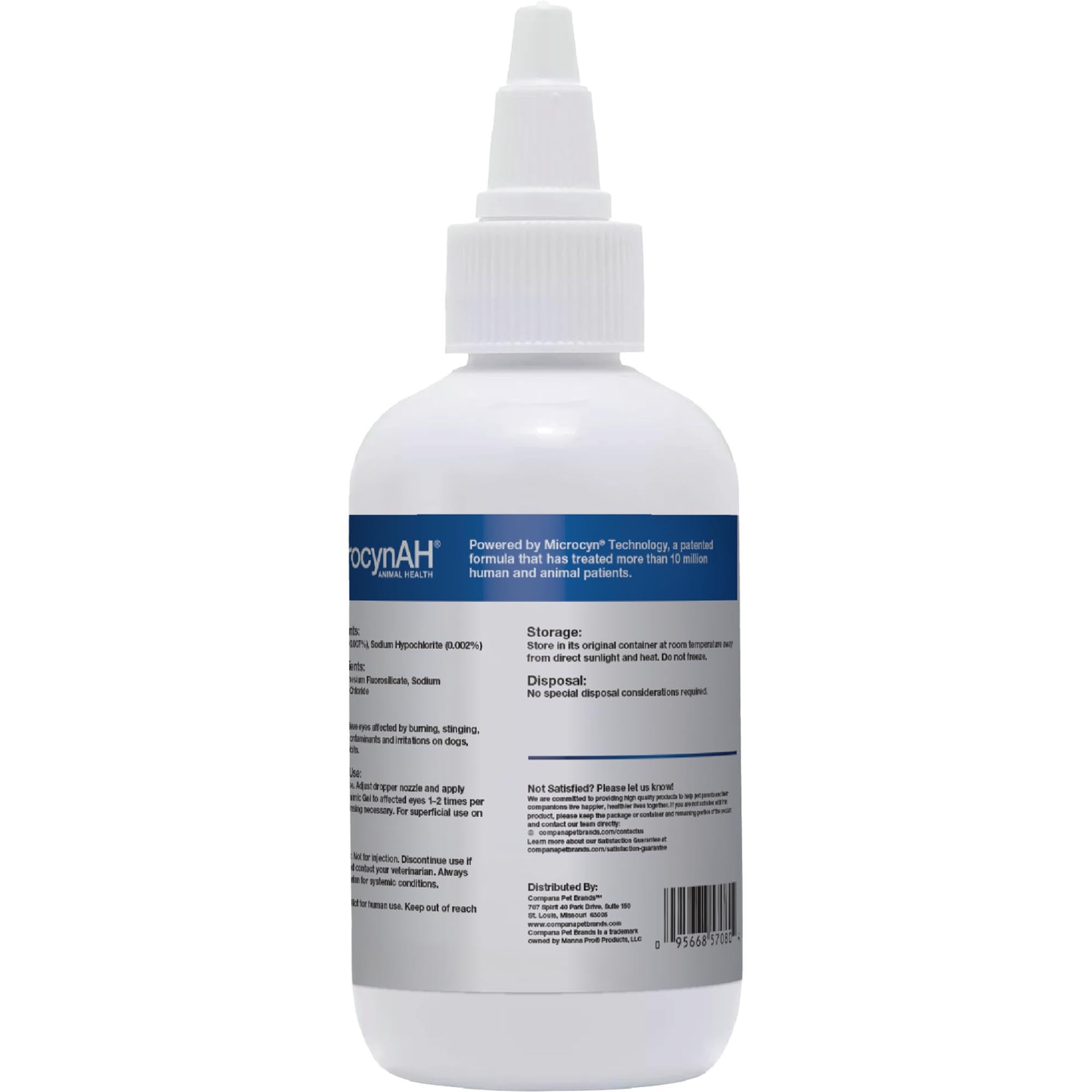 Microcyn AH Gel ophtalmique , Nettoyage des yeux , Soulagement des yeux pour animaux de compagnie - 89ml