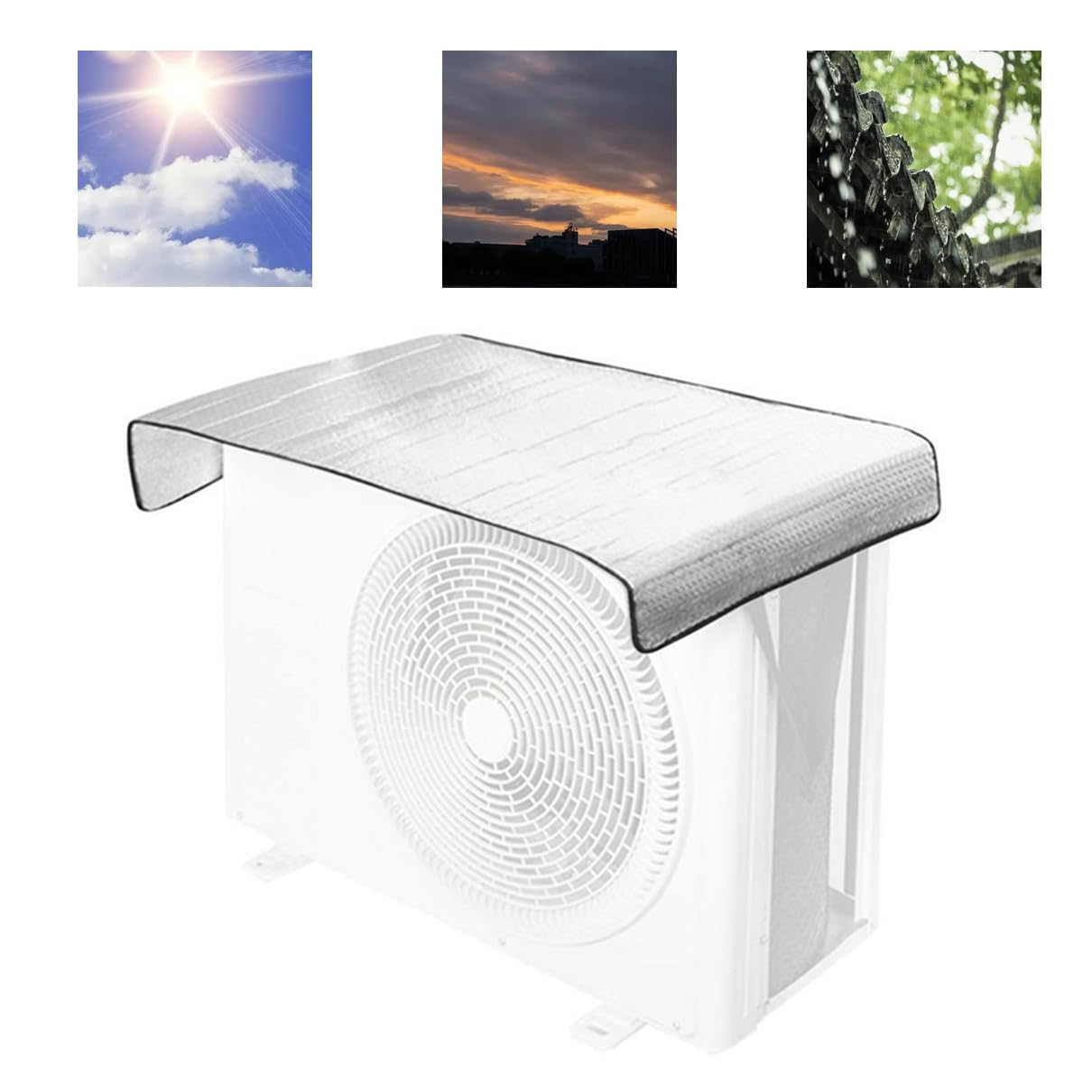 HASTHIP Nylon Air Conditioners Outdoor Unit Cover-HVAC Heat Insulation Film Protection Cover,Durable Sun Shade Dust Cover with Hooks,Rain Cover for HVAC Outside Unit (B0D7LL7W3R) Amazon Price History, Amazon Price Tracker