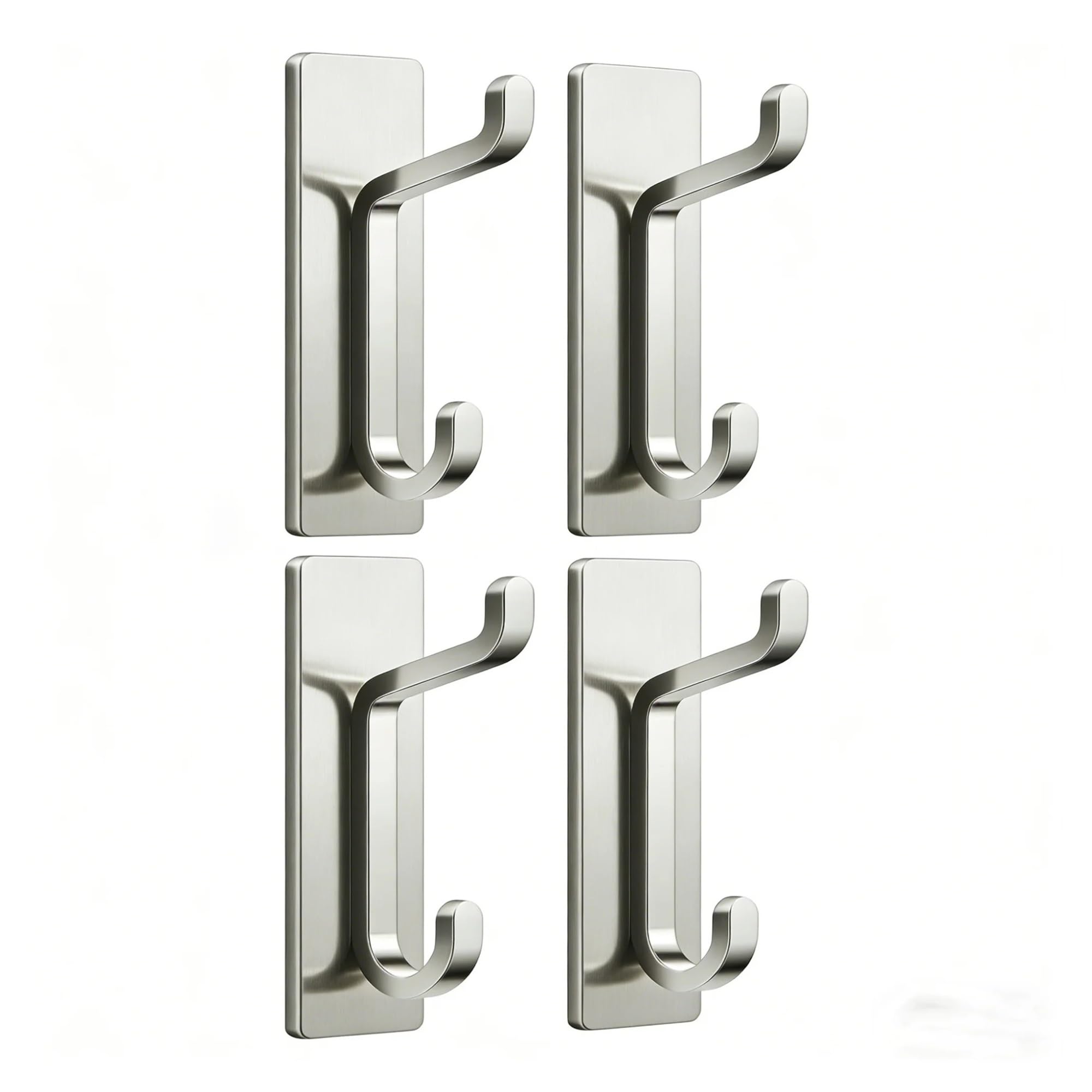 2/4pcs Adhesive Wall Hooks for Hanging Towel for Bathrooms Door Hanger Coat Hook Heavy Duty Sticky No Damage