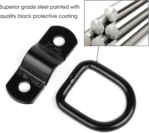 Miniatura 4 de Anillos en D para anclajes de amarre para remolque camión, soporte de caja de camiones, puntos cerrados, recogida, montaje en superficie, anillo en