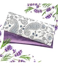 Masques Yeux Soie Lavande Hihealer - Lot De 2 - Compresses Chaudes/Froides - Pour Sommeil & Détente