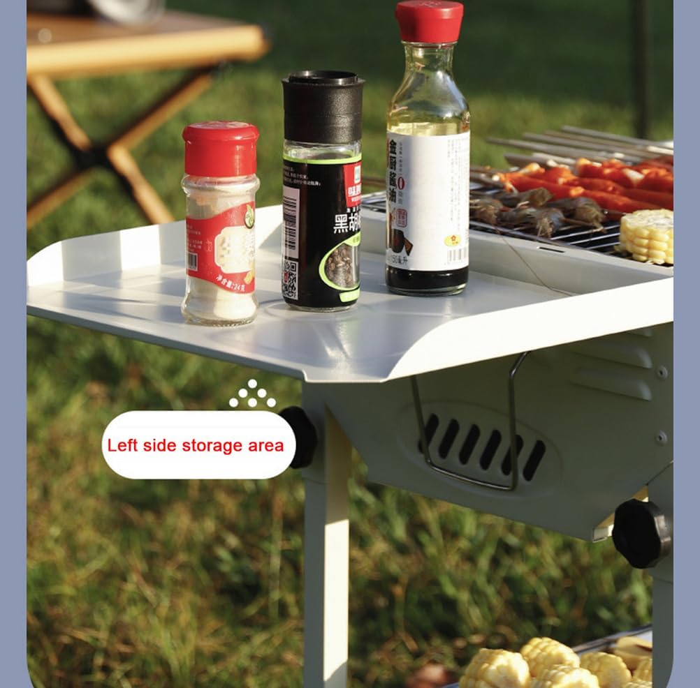 Portable Stainless Steel Grill, Home Charcoal Grill and Outdoor Folding Grill, Perfect for Traveling, Outdoor Cooking and Grilling, Camping, picnics.