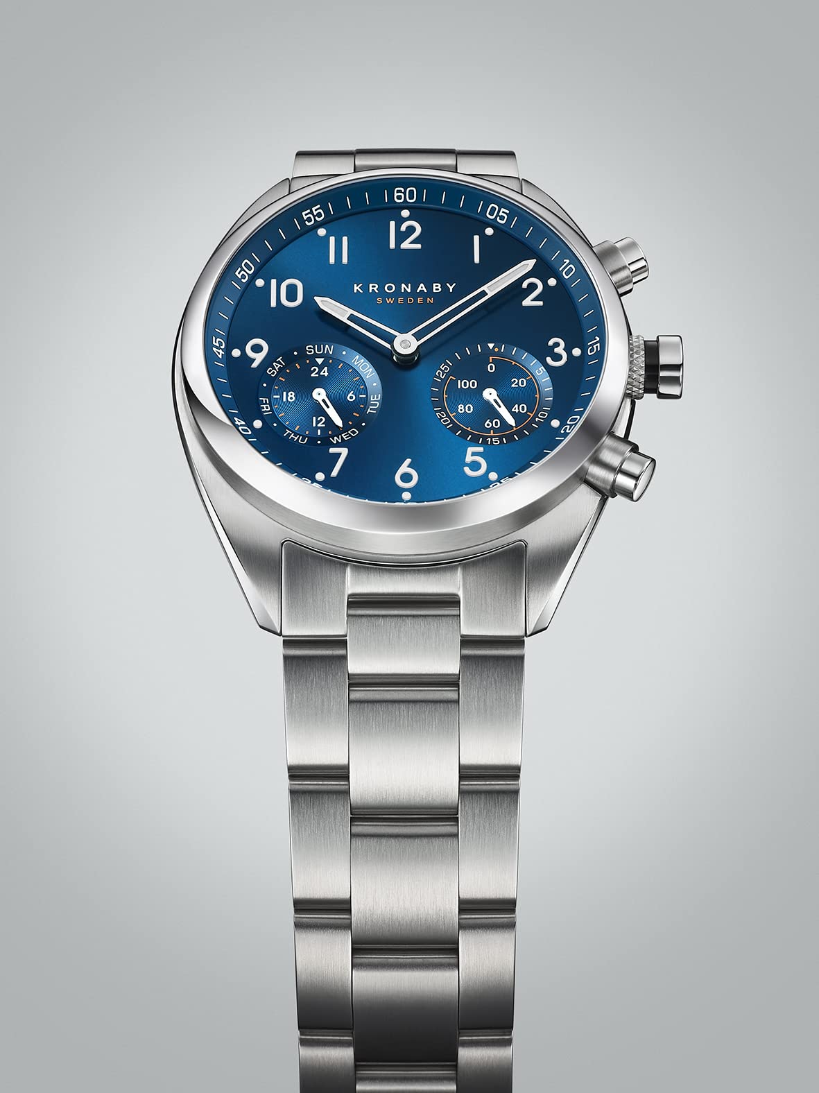 KRONABY Uhr Smart Herren Hybrid aus Edelstahl 316l