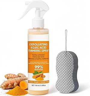 Spray de cúrcuma de ácido kójico con esponja,...