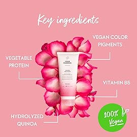 Four Reasons Color Mask - Rose Pink - (27 Colors) Toning Treatment, Color Depositing Conditioner, Tone & Enhance Color-Treated Hair - Semi Permanent Hair Dye, Vegan and Cruelty-Free, 6.76 fl oz