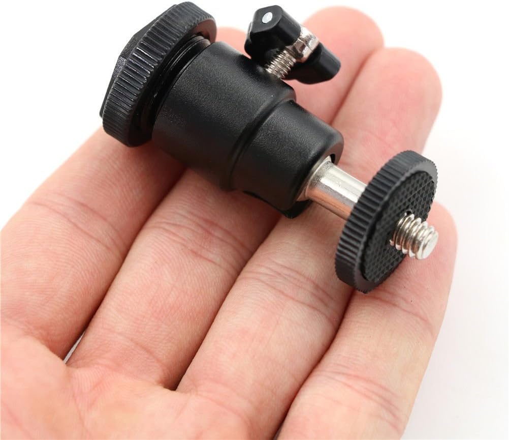 Mini Ball Head Hot-Shoe Adapter Camera 1/4" Screw Mount for DSLR Camera NT