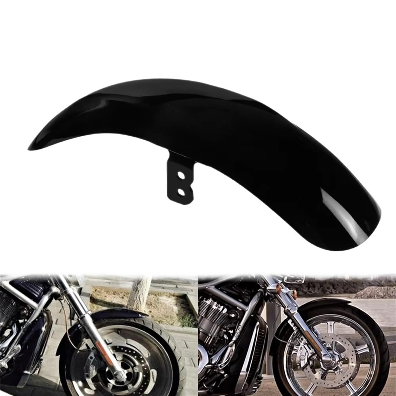 Parafango Moto Allungato Per V-Rod Per VRSCAW 2003-2011 Per Night Per Rod Per Special Parafango Anteriore Per Moto In Plastica Nera Lucida