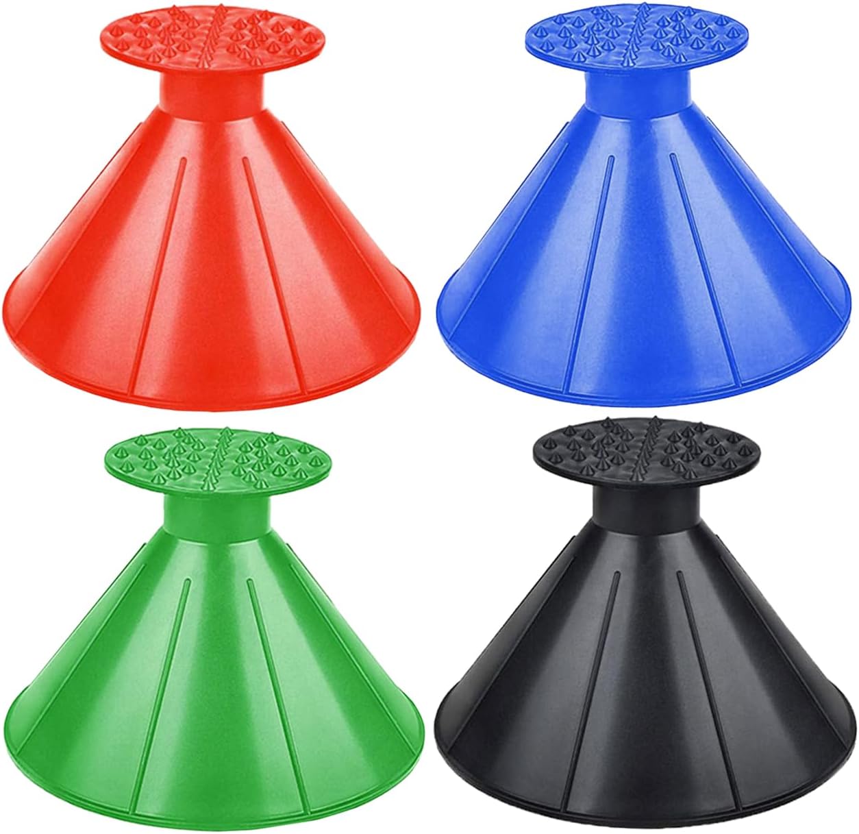 Vegepeel Magical Ice Scrapers, 4 Pcs Round Car Windshield