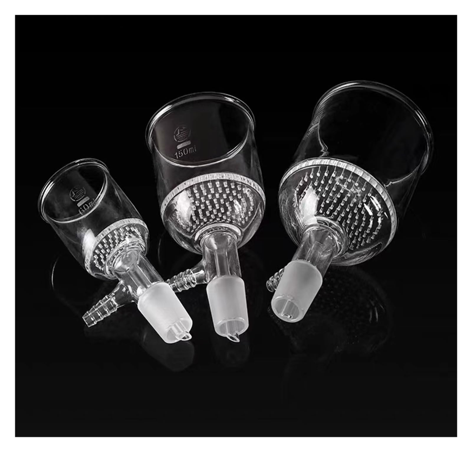 ZGHSWM Embudo de Filtro de succión de Vidrio for Laboratorio con Placa de Filtro de Orificio de Vidrio, 35 ml, 60 ml, 100 ml, 150 ml, 250 ml, 500 ml, 1000 ml, 2000 ml, n.° 24, 1 Unidad(1000ml)
