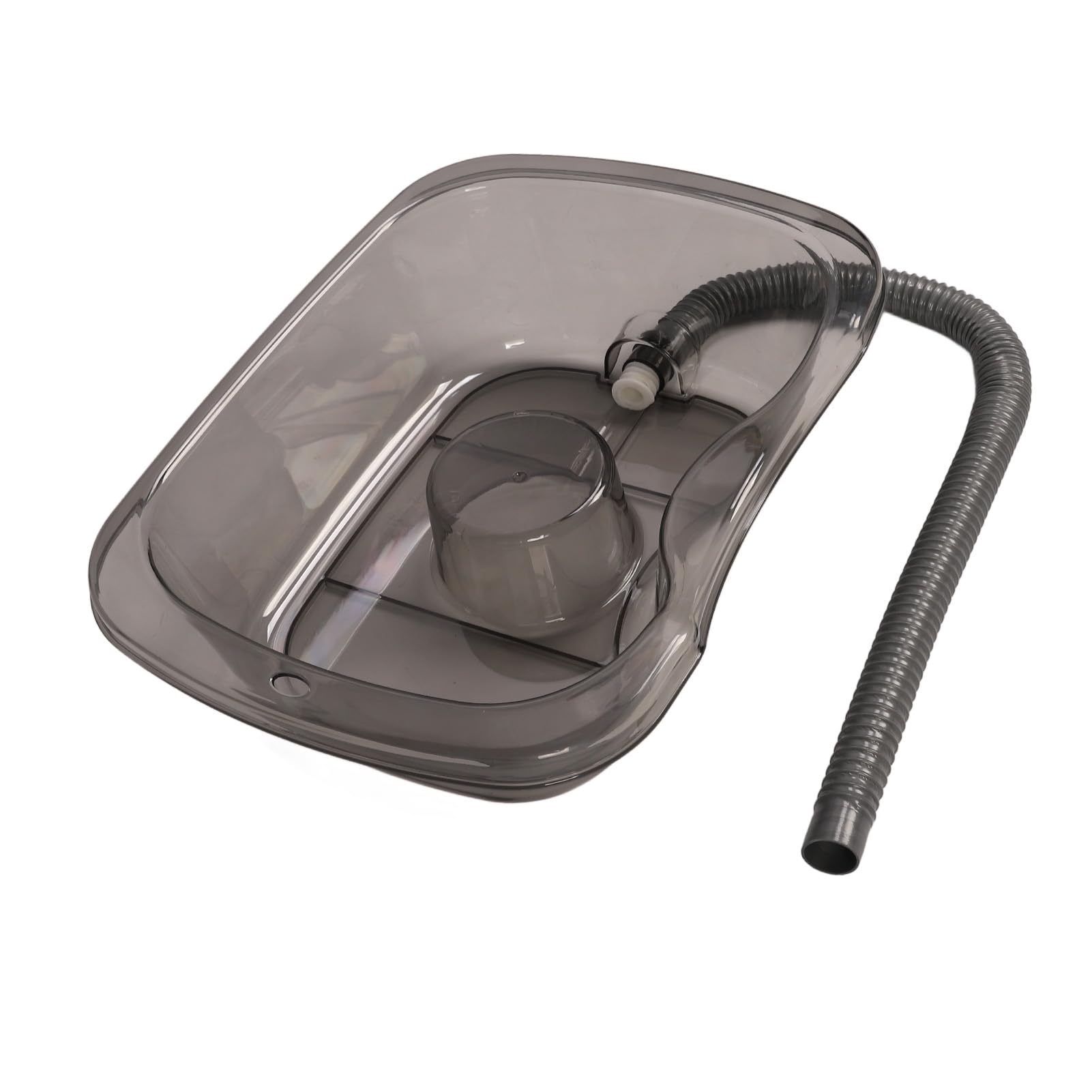 Hidyliu Lavadora de pelo con champú ergonómica versátil para ancianos y embarazadas, uso cómodo en la cama (gris transparente)