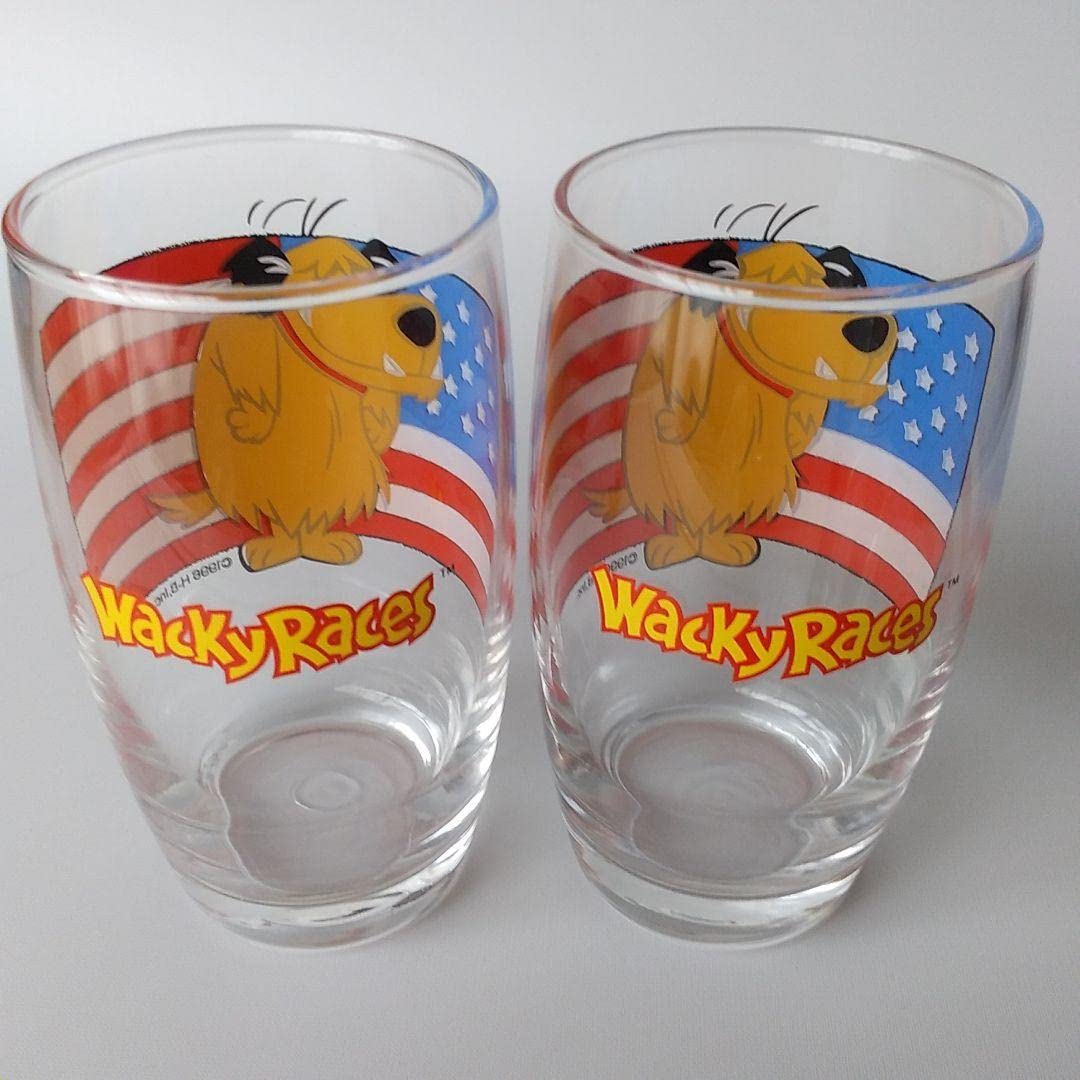 非売品　チキチキマシンWacky RacesMoailコラボグラス 1996年☆Wacky Races☆チキチキマシン猛レース『ケンケン