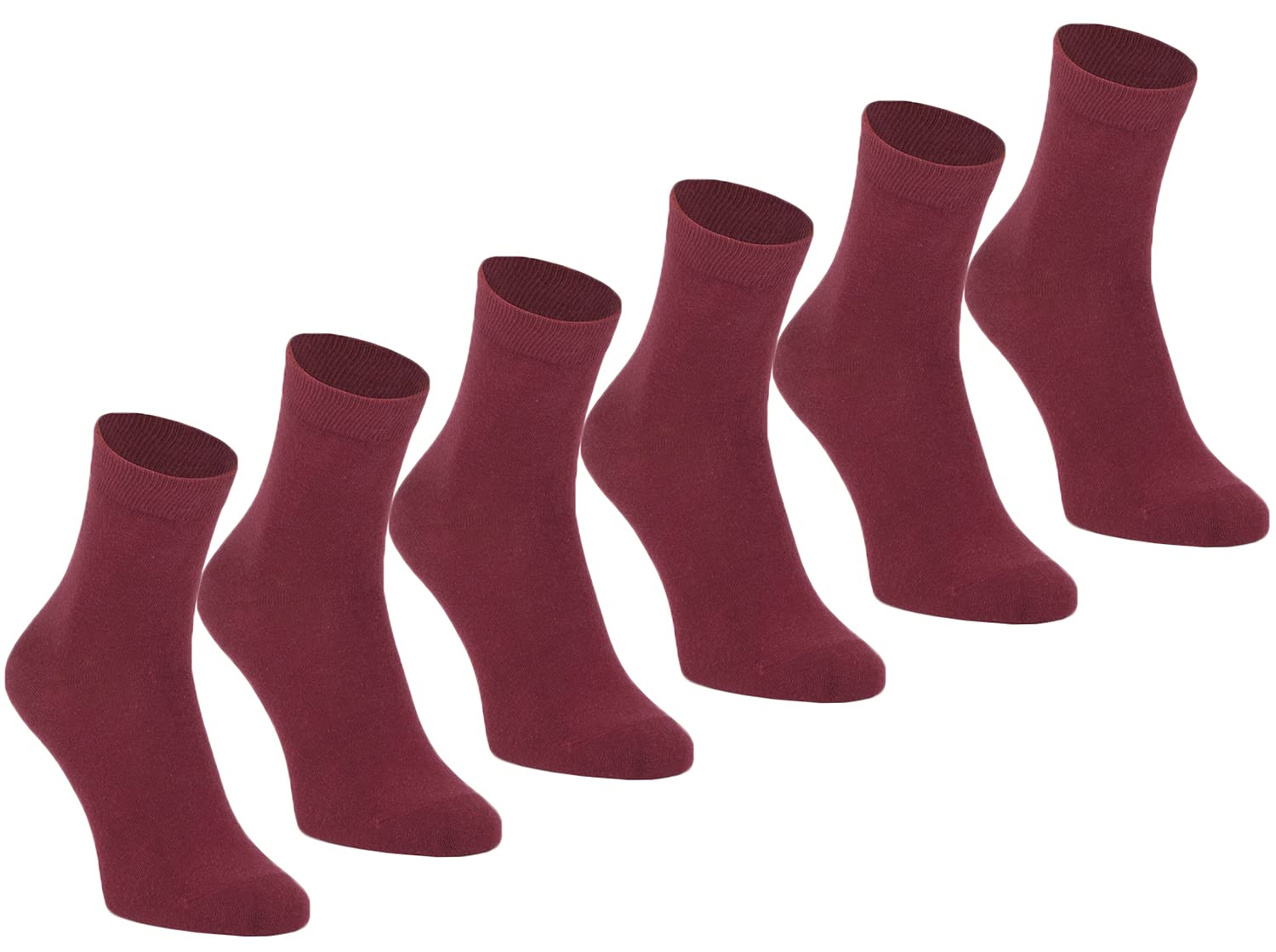 FUREINSTORE Calcetines Escolares para Niños, Calcetines Cortos Niño Niña Medias de Algodón para Uniforme, Tobillera para Deporte Suave y Expandible Pack de 6 Pares