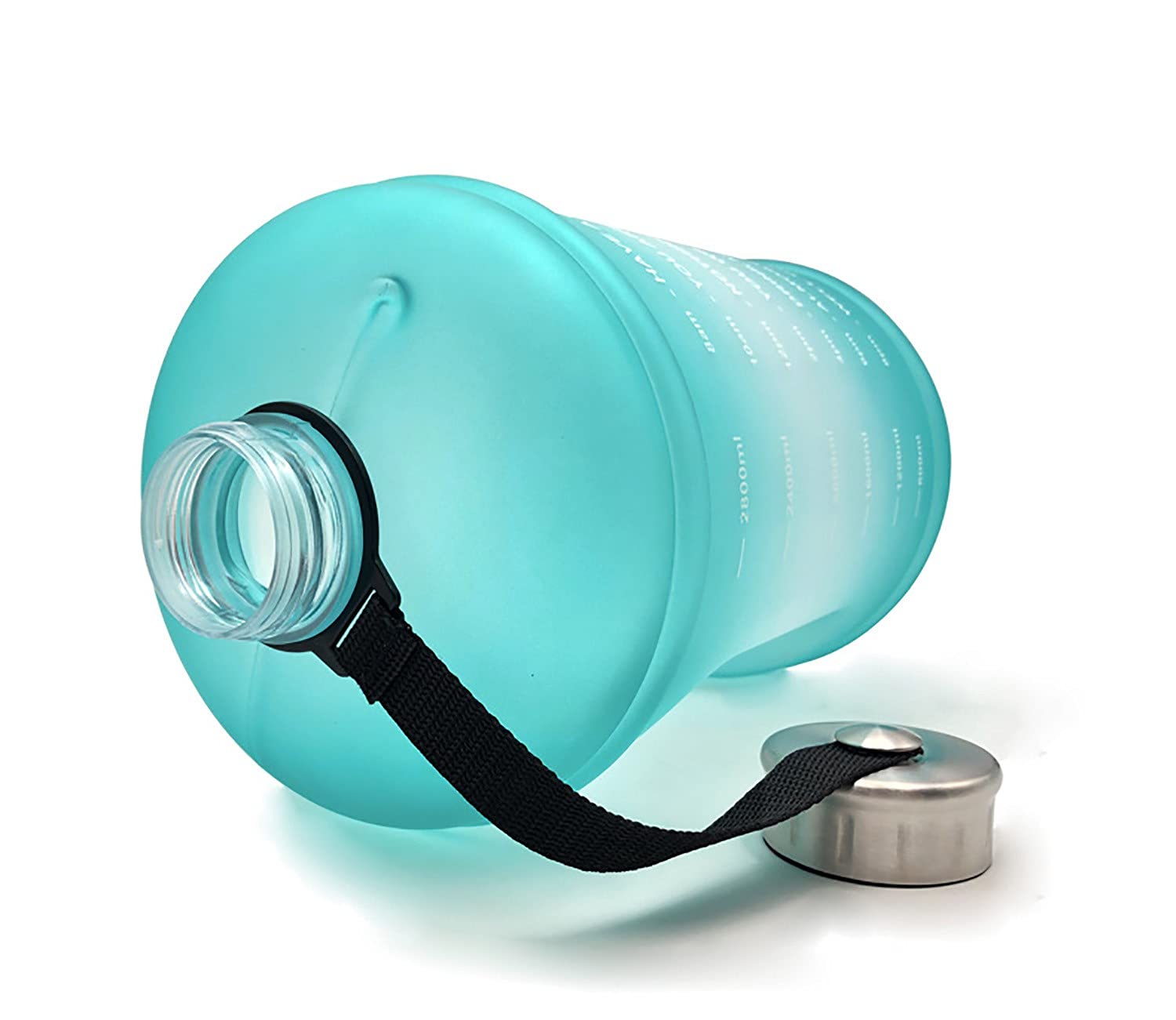 1 Gallon Water Bottle With Straw – 128 Oz Large Jug With Time Marker, Leak Proof & BPA Free