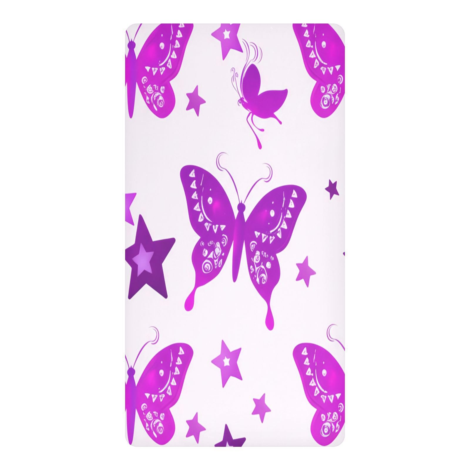 JiangGgen Butterflies Baby Crib Sheet Soft Breathable for Standard Crib-M